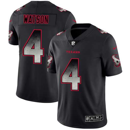Men Houston Texans #4 Watson Nike Teams Black Smoke Fashion Limited NFL Jerseys->houston texans->NFL Jersey